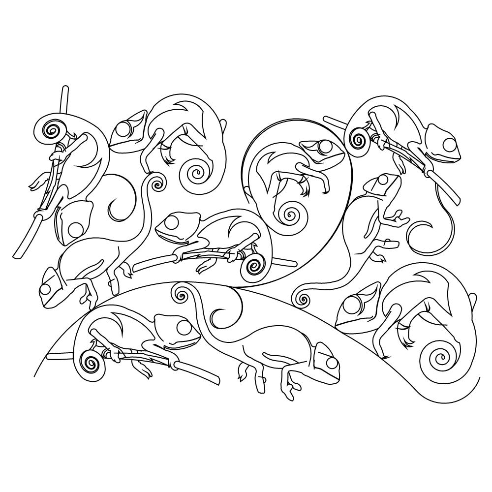 Chameleon Print Pattern Quilt